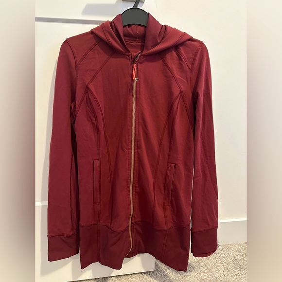 lululemon athletica Tops - Lululemon Daily Practice Jacket in Wine Berry Size 6